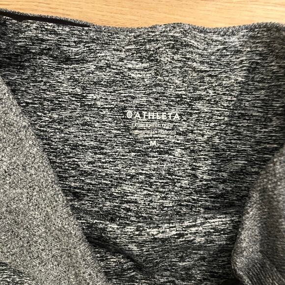 Athleta Exhale Heel Stash Pocket Gray Leggings Size M High Rise - Picture 7 of 8